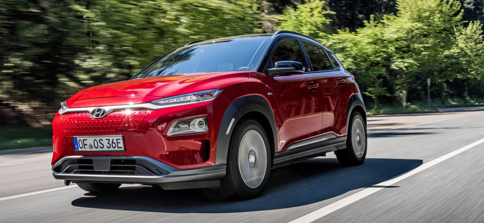Hyundai Kona Electric kommer längst i What Cars räckviddstest.