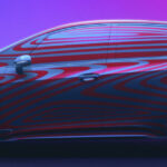 En bil i en färgsprakande bakgrund. (AI text)