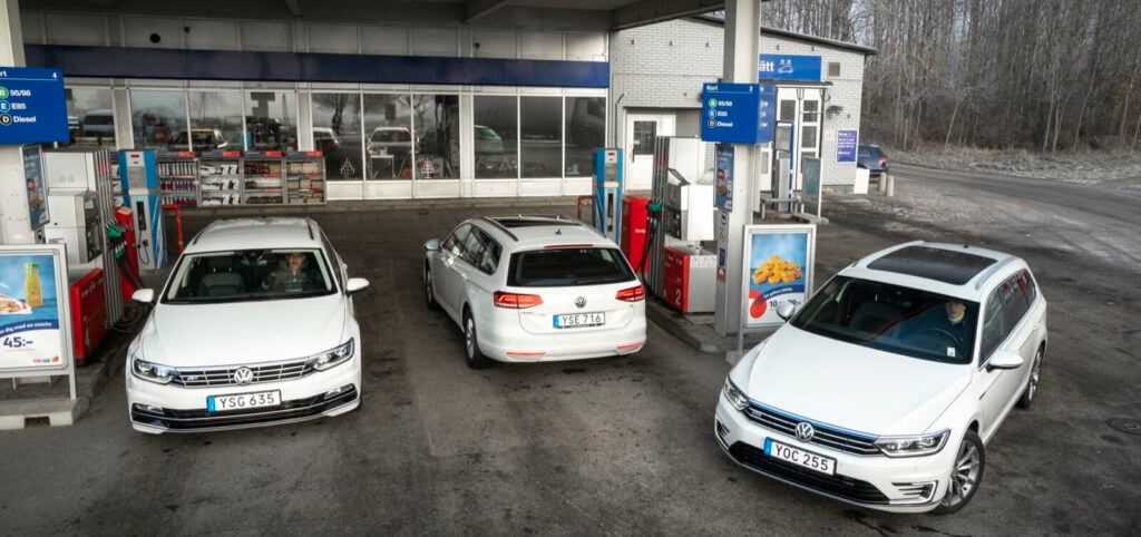Dieseldrivna Volkswagen Passat drar bara fem procent mer i verklig trafik än i testlabbet enligt våra mätningar. Bensinmodellen och laddhybriden har betydligt större skillnad.