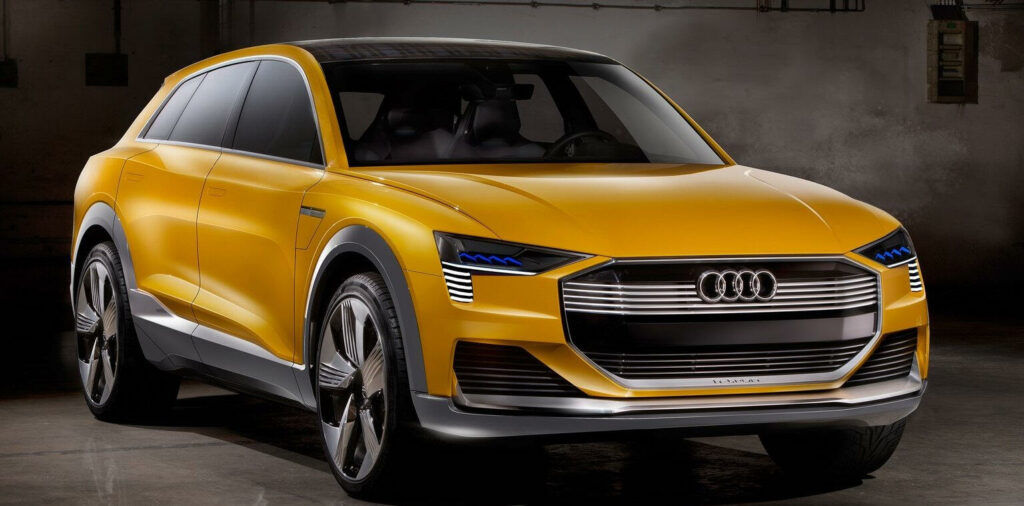Audis konceptbil h-tron från 2016 visade hur en vätgasdriven suv skulle kunna se ut.