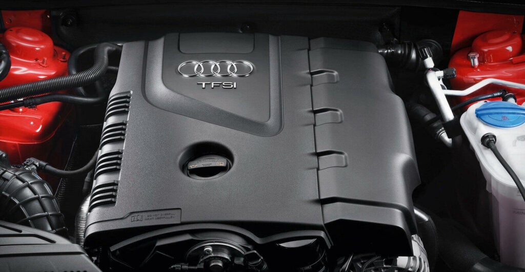 Audi A4-motorrum (AI text)