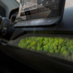 En bil med grönt inredning (AI text)