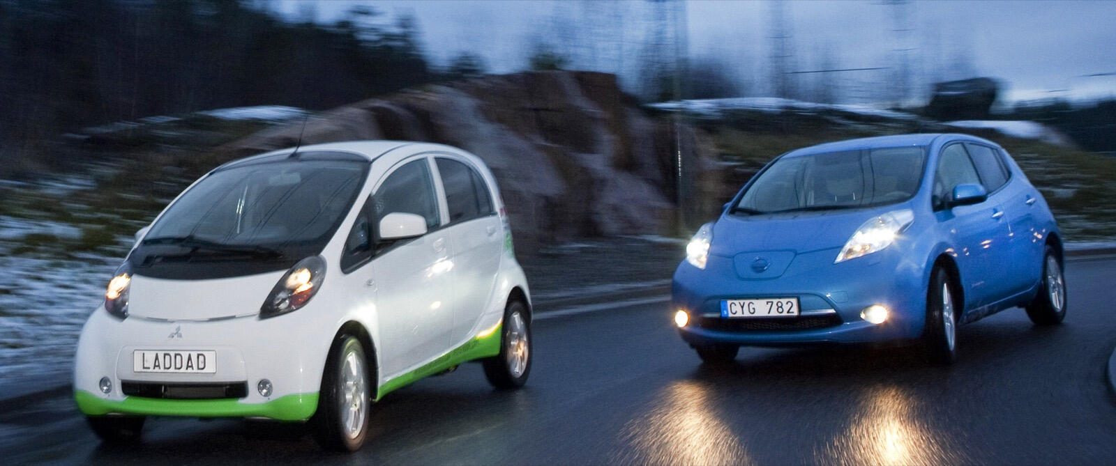Mitsubishi i-MiEV gick en match mot Nissan Leaf 2012. Testlaget var inte så imponerade ens när bilen var ny. Foto: Roger Schederin/Studio Lighthouse
