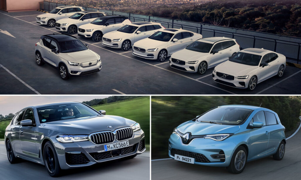 En bildmontage av bilar och människor (AI text)