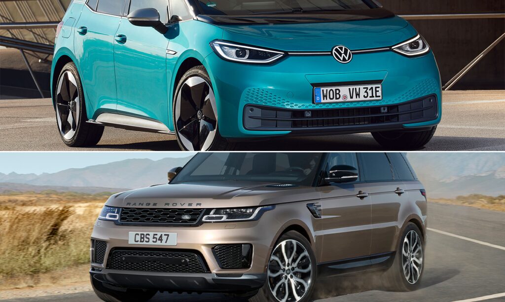 Ny Range Rover EV är en hybriddriven bil. (AI text)