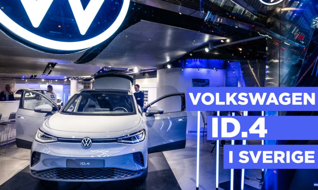 En Volkswagen ID.4 i Sverige under lanseringshändelsen för VW ID.4 i Sverige. (AI text)