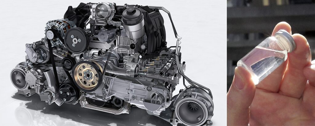 En bil med en hand som håller en bit metall. (AI text)