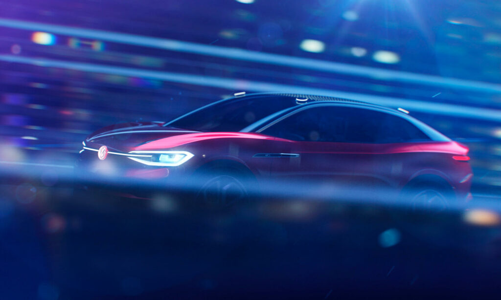 BMW I3-konceptbilen i staden (AI text)