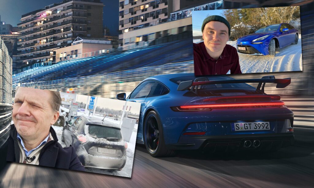 En Porsche GT3 RS mot en Porsche 911 GT3 RS (AI text)