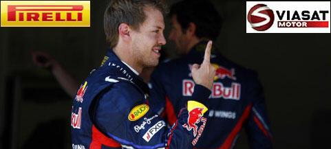 Red Bull-formel 1-bil med person i garaget (AI text)