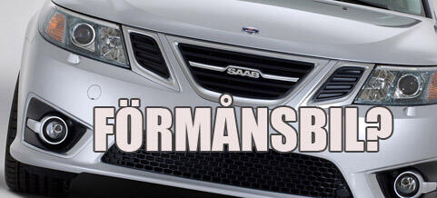 En silverfärgad bil med texten "formanbil" på den. (AI text)