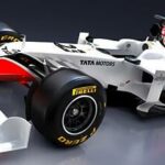 En racerbil i en mörk rum. (AI text)