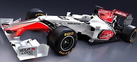 En racerbil i en mörk rum. (AI text)