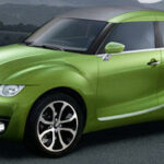 En grön bil står parkerad på en backe. (AI text)