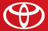 En Toyota-logga på en röd bakgrund (AI text)