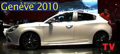 En bil visas upp på Geneve-autovisan 2010. (AI text)