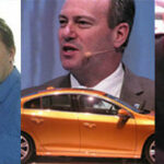 En grupp personer står bredvid en bil. (AI text)