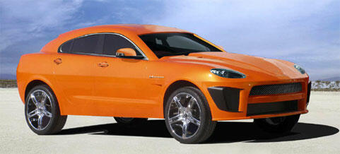 En Jaguar F-Type och S-Type parkerade i öknen. (AI text)