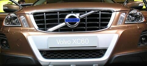 En Volvo XC90 SUV på den kinesiska bilutställningen. (AI text)