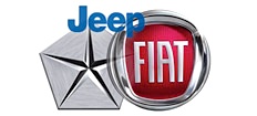 En jeep och en Fiat-logotyp. (AI text)
