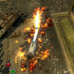 En bil kör nedför gatan. (AI text)