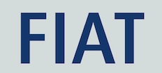 En Fiat-logga på en grå bakgrund. (AI text)