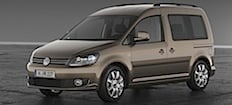 En Volkswagen Caddy parkerad i en parkeringsplats. (AI text)
