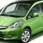 En gröngul Honda Fit (AI text)