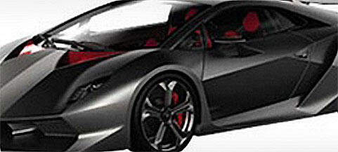 En svart och röd Lamborghini GT4 (AI text)