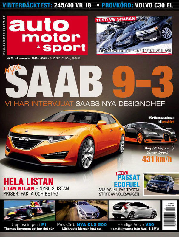 En tidningstäckt med en bil och människor (AI text)