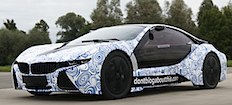 BMW I8-konceptbilen (AI text)