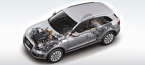 Audi Q7 - en bil med upphängd motordörr (AI text)