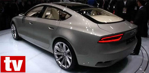 Audi A8 S5-konceptbilen vid lanseringen av Audi A8 (AI text)