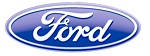 En Ford-logga på en vit bakgrund (AI text)