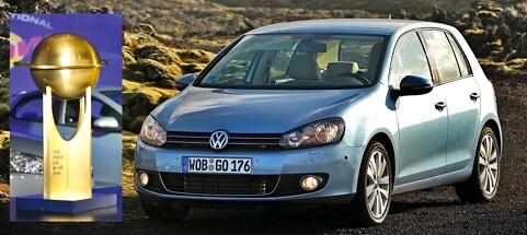 En Volkswagen Golf TDI med en guldpris (AI text)