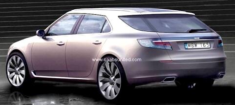 En illustration av en ny Saab C3. (AI text)