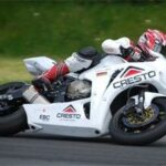 en racer på en motorcykel (AI text)