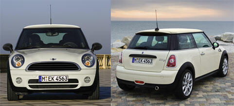 Bilderna visar en mini cooper s. (AI text)