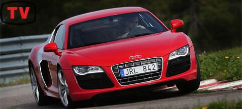 Audi R8 V10 Plus på tv (AI text)