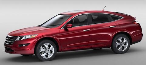En röd Honda Crosstour (AI text)