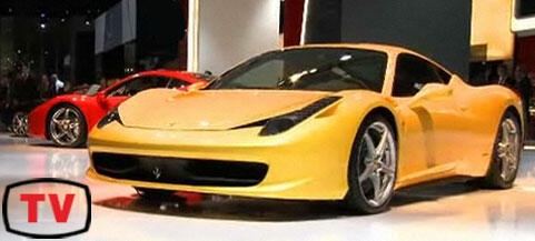 En Ferrari 458 Italia på San Diego-bilutställningen. (AI text)