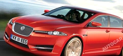 Jaguar XF är en ny bil som visas upp. (AI text)