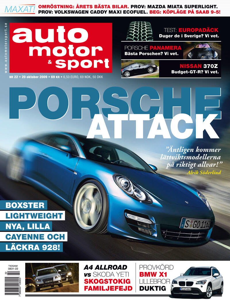 framsidan av tidskriften Auto Motor Sport (AI text)