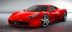 En röd Ferrari-sportsbil (AI text)