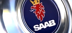 Saab-logon på en bil (AI text)