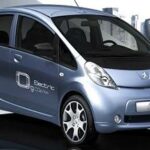 En liten elbil i staden. (AI text)