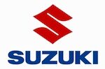 En Suzuki-logga på en vit bakgrund (AI text)