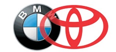 BMW och Toyota-logon (AI text)