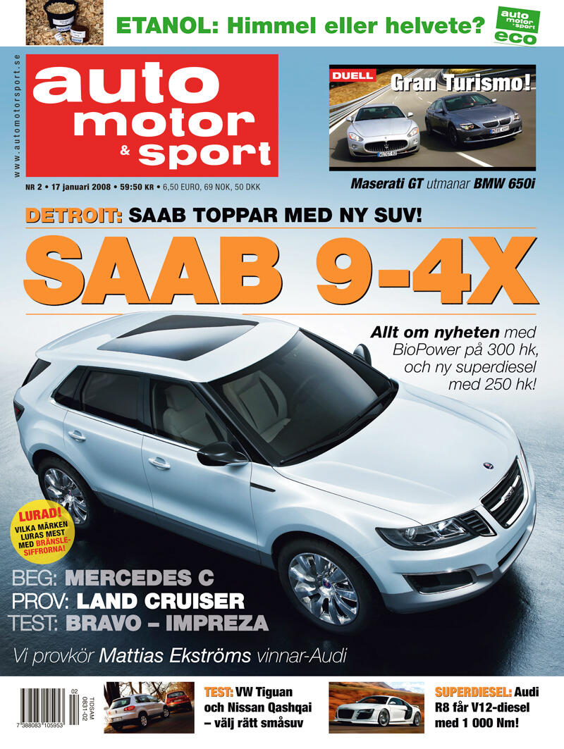 En bil på omslaget till en tidskrift (AI text)