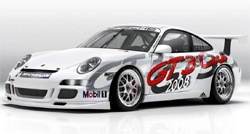 En vit Porsche GT3 RS (AI text)